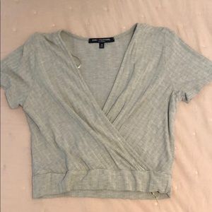 Light Gray Cropped Shirt